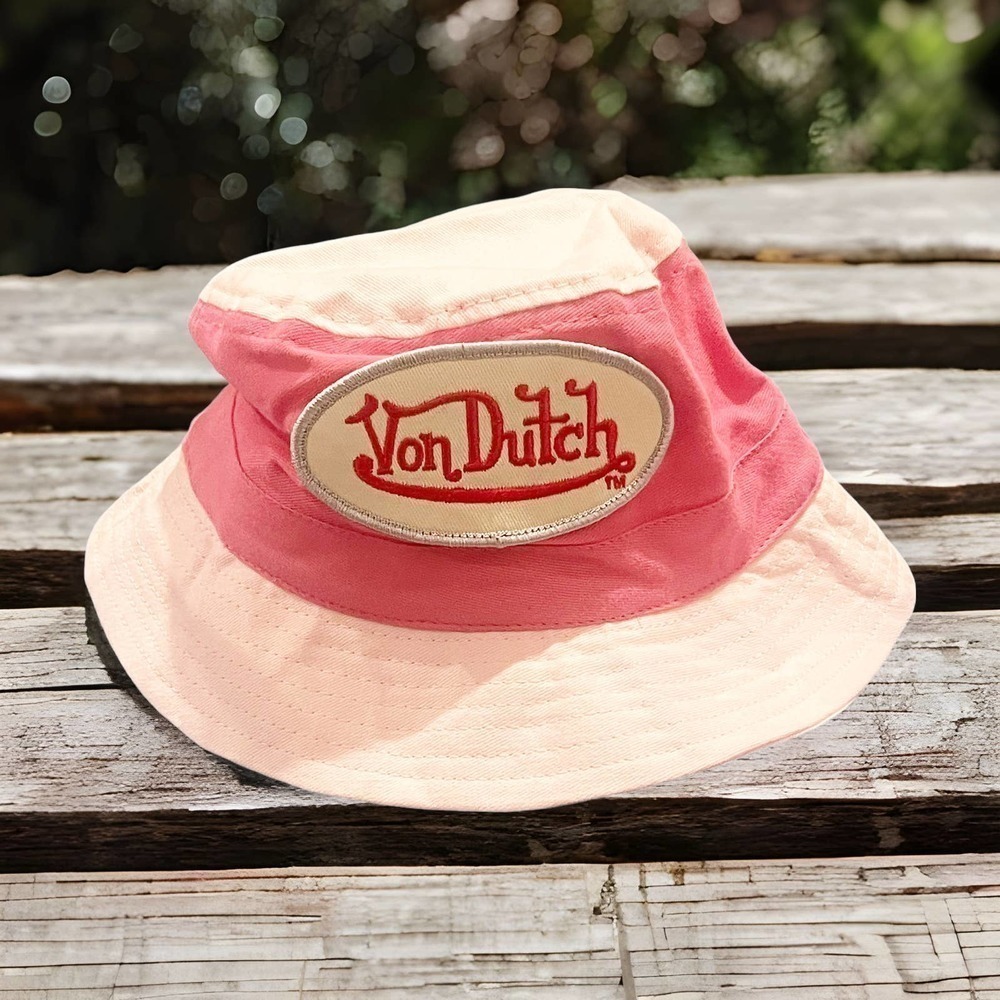Von Dutch Bucket Hat Pink Little Girls Kid Size 21” Circumference